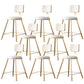 Glam Metal Barstool Velvet Gold Furniture in Matte Finish for Indoor White 8 Piece Set Short Stool(18"H) Clearhalo 'Bar Furniture' 'Bar Stools' 'bar_stools' 'furn' 'furn_bar_stools' 'Furniture' 'Kitchen & Dining Furniture' 5490408