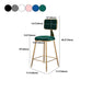 Glam Metal Barstool Velvet Gold Furniture in Matte Finish for Indoor Clearhalo 'Bar Furniture' 'Bar Stools' 'bar_stools' 'furn' 'furn_bar_stools' 'Furniture' 'Kitchen & Dining Furniture' 5490425