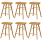Modern Backless Footrest Stool Contoured Pine Solid Wood Bar Stool