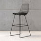 Glam Iron Polstered Bar Stool Armless Rückenlehne für Bristol gepolstert