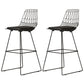 Glam Iron Upholstered Bar Stool Armless Backrest Stool for Bristol