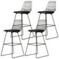 Glam Iron Polstered Bar Stool Armless Rückenlehne für Bristol gepolstert