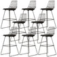 Glam Iron Polstered Bar Stool Armless Rückenlehne für Bristol gepolstert