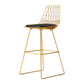 Glam Iron Polstered Bar Stool Armless Rückenlehne für Bristol gepolstert