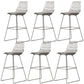 Glam Iron Upholstered Bar Stool Armless Backrest Stool for Bristol