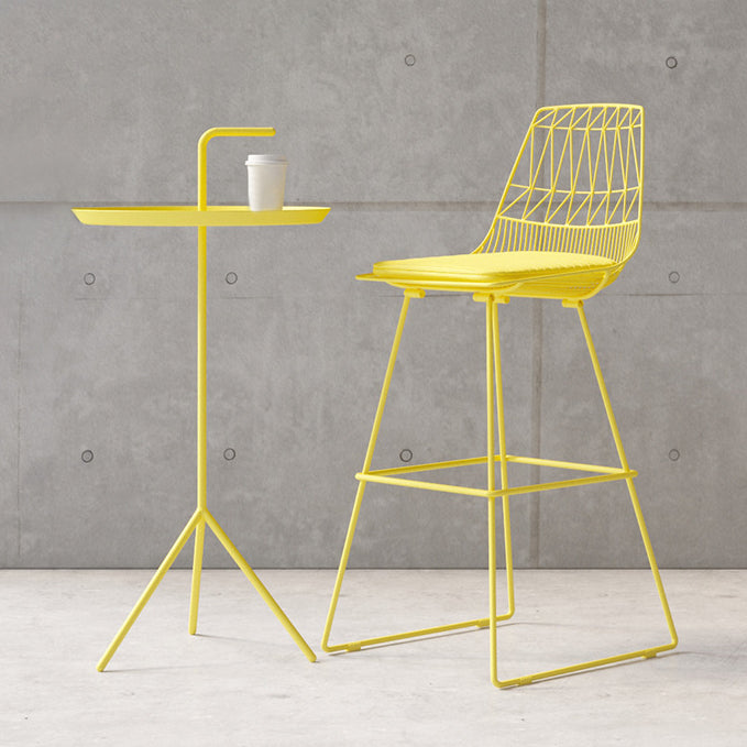 Taburete de barra tapizada de hierro Glam Iron taburete de respaldo sin brazo para Bristol