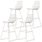 Glam Iron Upholstered Bar Stool Armless Backrest Stool for Bristol