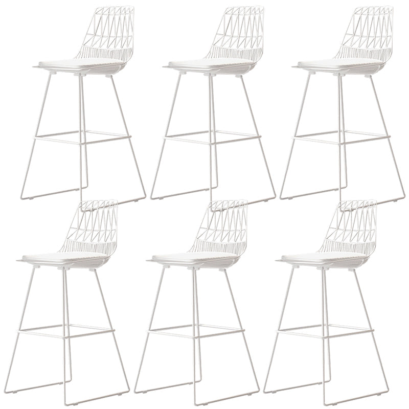 Glam Iron Polstered Bar Stool Armless Rückenlehne für Bristol gepolstert