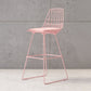 Glam Iron Polstered Bar Stool Armless Rückenlehne für Bristol gepolstert
