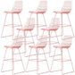 Glam Iron Polstered Bar Stool Armless Rückenlehne für Bristol gepolstert