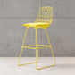 Glam Iron Upholstered Bar Stool Armless Backrest Stool for Bristol