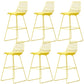 Glam Iron Polstered Bar Stool Armless Rückenlehne für Bristol gepolstert