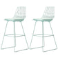Glam Iron Polstered Bar Stool Armless Rückenlehne für Bristol gepolstert