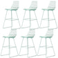 Glam Iron Polstered Bar Stool Armless Rückenlehne für Bristol gepolstert
