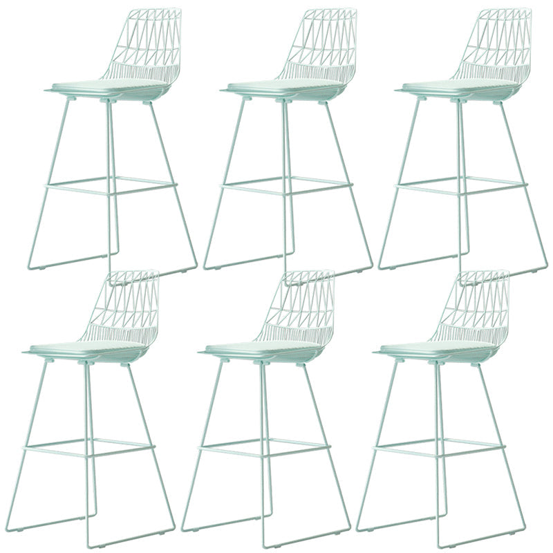 Glam Iron Polstered Bar Stool Armless Rückenlehne für Bristol gepolstert
