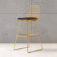 Glam Iron Polstered Bar Stool Armless Rückenlehne für Bristol gepolstert
