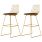 Glam Iron Polstered Bar Stool Armless Rückenlehne für Bristol gepolstert