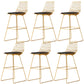 Glam Iron Polstered Bar Stool Armless Rückenlehne für Bristol gepolstert