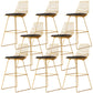 Glam Iron Polstered Bar Stool Armless Rückenlehne für Bristol gepolstert