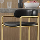 Glam Counter Height Stool Armed Upholstered Bar Stools with Metal Base Clearhalo 'Bar Furniture' 'Bar Stools' 'bar_stools' 'furn' 'furn_bar_stools' 'Furniture' 'Kitchen & Dining Furniture' 5490656