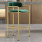Glam Counter Height Stool Armed Upholstered Bar Stools with Metal Base Clearhalo 'Bar Furniture' 'Bar Stools' 'bar_stools' 'furn' 'furn_bar_stools' 'Furniture' 'Kitchen & Dining Furniture' 5490662