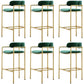 Glam Counter Height Stool Armed Upholstered Bar Stools with Metal Base Green 6 Piece Set Clearhalo 'Bar Furniture' 'Bar Stools' 'bar_stools' 'furn' 'furn_bar_stools' 'Furniture' 'Kitchen & Dining Furniture' 5490663