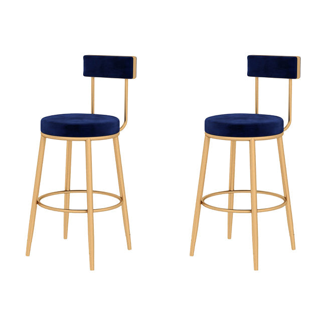 Glam Metal Barstool Fabric Cushion in Matte Finish for Indoor