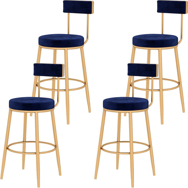 Glam Metal Barstool Fabric Cushion in Matte Finish for Indoor