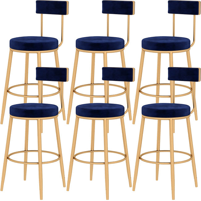 Glam Metal Barstool Fabric Cushion in Matte Finish for Indoor