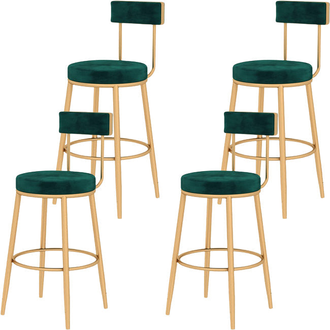 Glam Metal Barstool Fabric Cushion in Matte Finish for Indoor