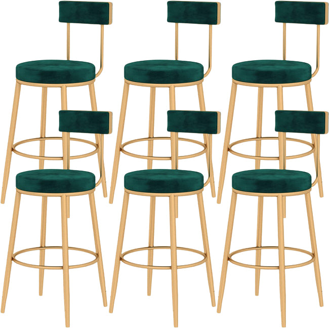 Glam Metal Barstool Fabric Cushion in Matte Finish for Indoor