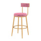 Glam Metal Barstool Fabric Cushion in Matte Finish for Indoor