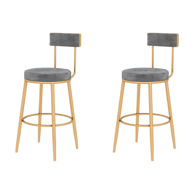 Glam Metal Barstool Fabric Cushion in Matte Finish for Indoor