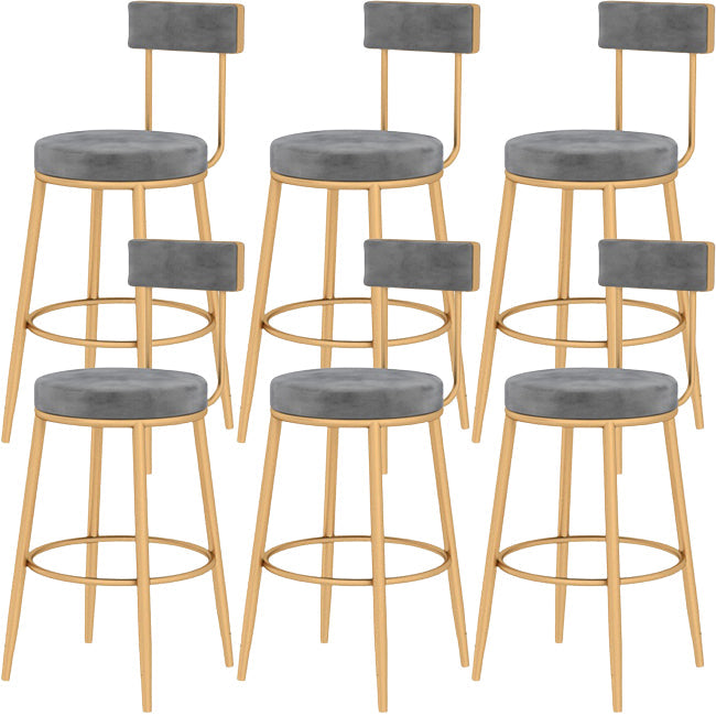 Glam Metal Barstool Fabric Cushion in Matte Finish for Indoor