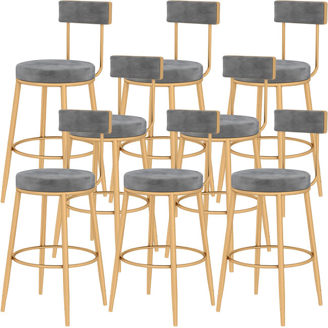 Glam Metal Barstool Fabric Cushion in Matte Finish for Indoor