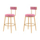 Glam Metal Barstool Fabric Cushion in Matte Finish for Indoor