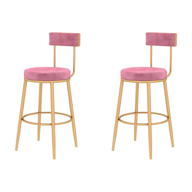 Glam Metal Barstool Fabric Cushion in Matte Finish for Indoor