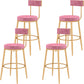 Glam Metal Barstool Fabric Cushion in Matte Finish for Indoor