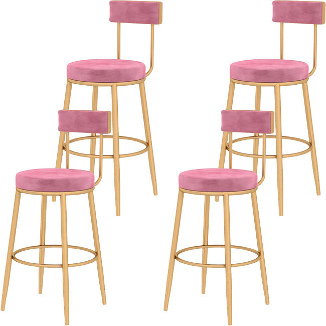 Glam Metal Barstool Fabric Cushion in Matte Finish for Indoor