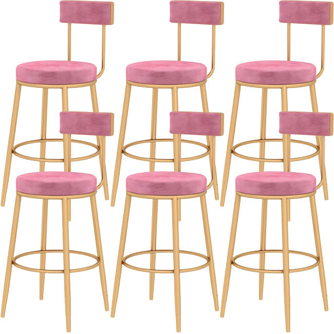 Glam Metal Barstool Fabric Cushion in Matte Finish for Indoor