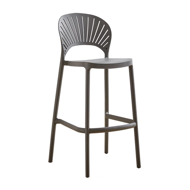 Modern Low Back Bar Stool Plastic Footrest Stackable Counter Stool Clearhalo 'Bar Furniture' 'Bar Stools' 'bar_stools' 'furn' 'furn_bar_stools' 'Furniture' 'Kitchen & Dining Furniture' 5490863