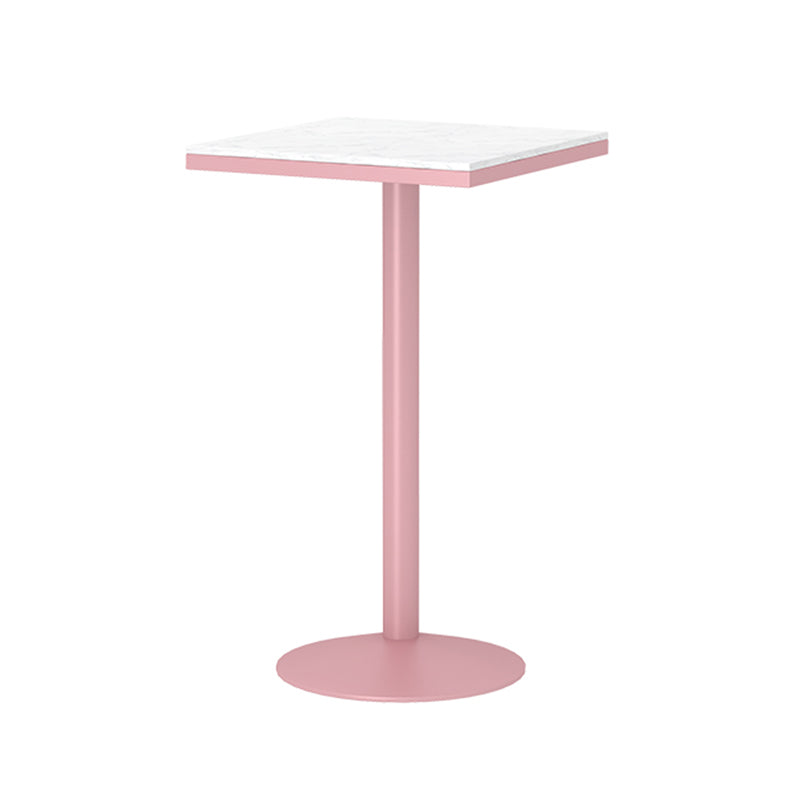 1/2/3/4/5 Pieces Modern Bar Set Matte Finish Iron Bar Stool and Table Set White 20"L x 20"W Clearhalo 'Bar Furniture' 'furn' 'furn_home_bar_bar_sets' 'Furniture' 'Home Bars & Bar Sets' 'home_bar_bar_sets' 'Kitchen & Dining Furniture' 5491071