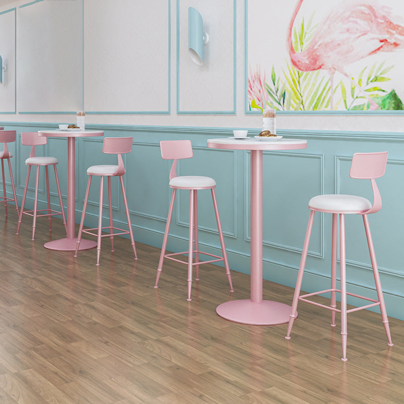 1/2/3/4/5 Pieces Modern Bar Set Matte Finish Iron Bar Stool and Table Set Clearhalo 'Bar Furniture' 'furn' 'furn_home_bar_bar_sets' 'Furniture' 'Home Bars & Bar Sets' 'home_bar_bar_sets' 'Kitchen & Dining Furniture' 5491073