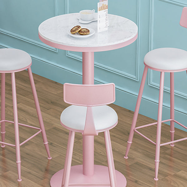 1/2/3/4/5 Pieces Modern Bar Set Matte Finish Iron Bar Stool and Table Set Clearhalo 'Bar Furniture' 'furn' 'furn_home_bar_bar_sets' 'Furniture' 'Home Bars & Bar Sets' 'home_bar_bar_sets' 'Kitchen & Dining Furniture' 5491078