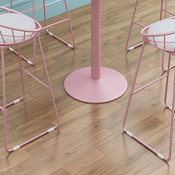 1/2/3/4/5 Pieces Modern Bar Set Matte Finish Iron Bar Stool and Table Set Clearhalo 'Bar Furniture' 'furn' 'furn_home_bar_bar_sets' 'Furniture' 'Home Bars & Bar Sets' 'home_bar_bar_sets' 'Kitchen & Dining Furniture' 5491080