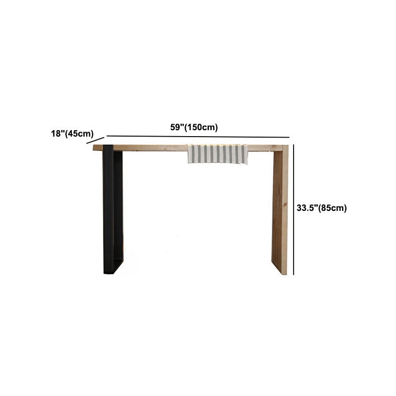 Mesa de barra de madera maciza rectángulo de lujo Juego de mesa 1/2/3 piezas de mostrador con heces