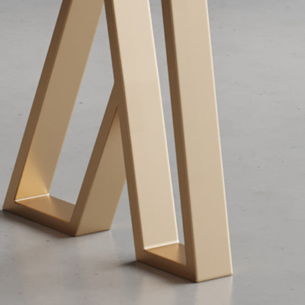 Glam rechthoekige stenen balktafel Zet 1/5 stukken tegen tafel met hoge ontlasting