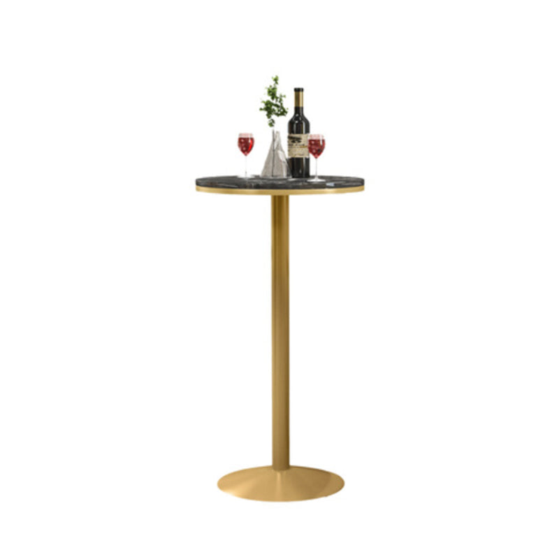 Glam Round Stone Bar Table Set 1/2/3/4 Pièces Table de comptoir avec tabourets hauts