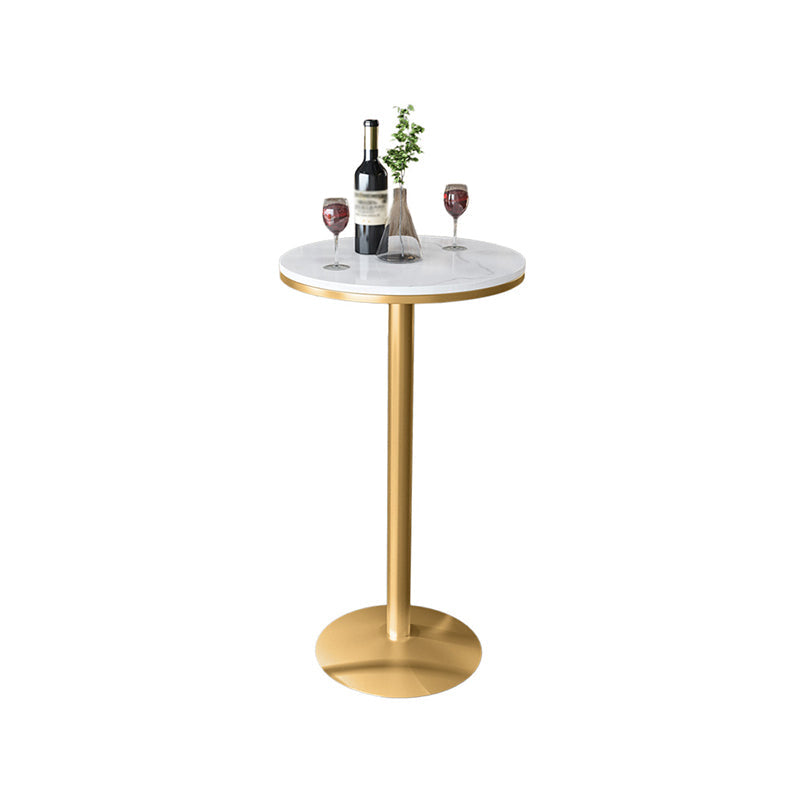 Glam Round Stone Bar Table Set 1/2/3/4 Pièces Table de comptoir avec tabourets hauts