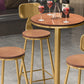 Glam Round Stone Bar Table Set 1/2/3/4 Pièces Table de comptoir avec tabourets hauts